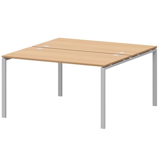 Бенч двойной на 2 рабочих места АМБ-005.60 Ольха/Белый 1800x1236x760 Арго-М - Вид 1