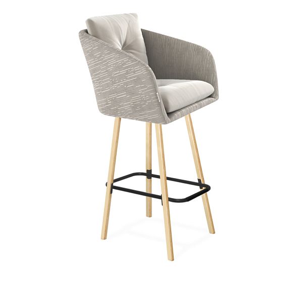 Стул барный Sheffilton SHT-ST43-2/S94 морозное утро/прозрачный лак/черный муар - Вид 1