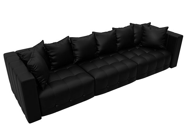 Диван прямой Лига-052 НПБ Лонг Экокожа черный - Вид 6