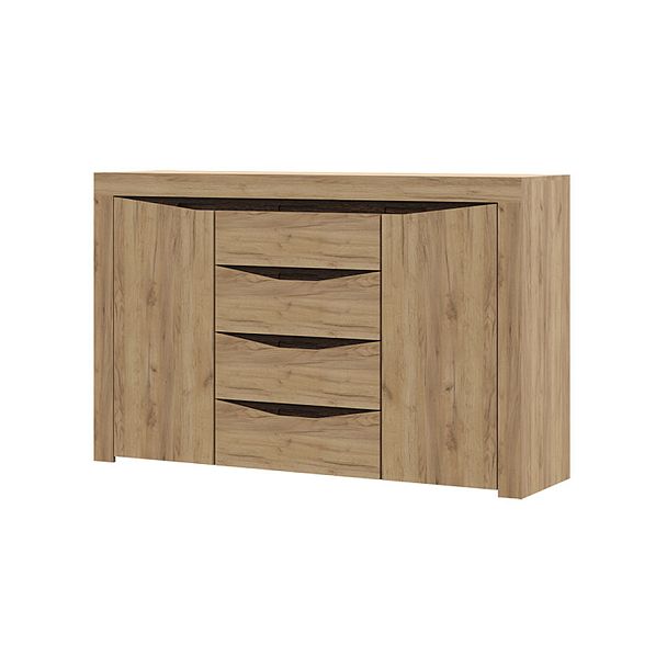 Спальня "Паола" КМ 702 (1600х1005х435 мм) дуб крафт золото - Вид 1