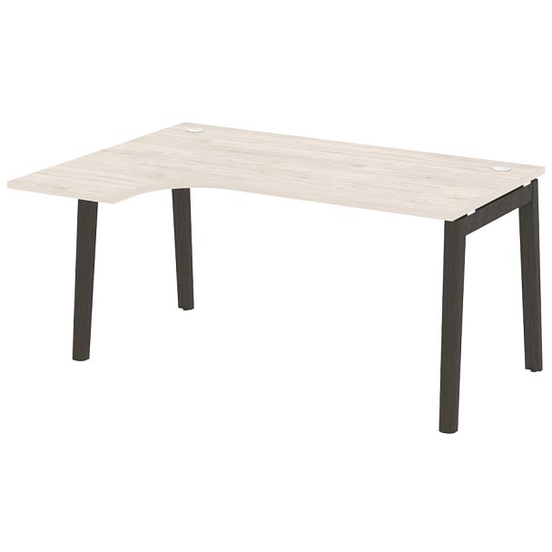 Onix Wood Стол эргономичный левый OW.SA-4 (L) Денвер светлый/Дуб тёмный/Антрацит металл 1580*1180*750 (800/460) - Вид 1