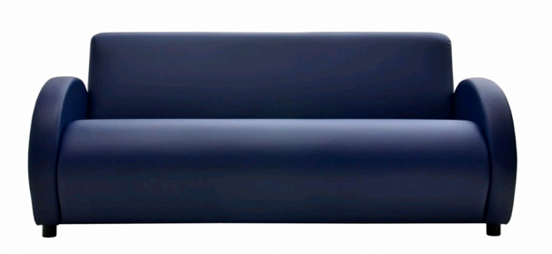 V-600 Клауд 3-х местный диван с подлокотниками 175*75*78 oregon 03 синий "Мягкая мебель для кабинета" ТК-001812000064 синий - Вид 1