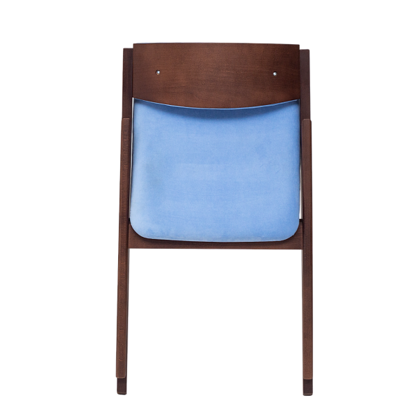 Стул раскладной Clack,  мягкая спинка, велюр Teddy 311, каркас бук морилка старинный орех - Вид 8