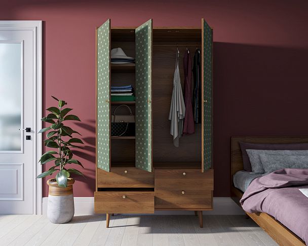 Шкаф трехстворчатый "Berber" принт 12 - Вид 5