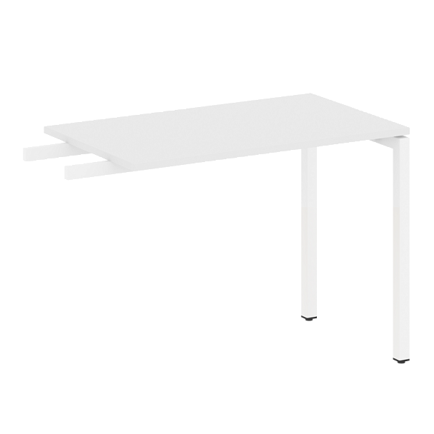 Metal System Quattro Приставной элемент на П-образном м/к 40БП.ПР-3 Белый/Белый металл 1000*600*750 - Вид 1