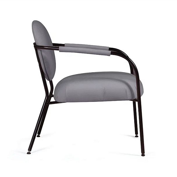 Лаунж кресло EGO, велюр серый - Вид 5