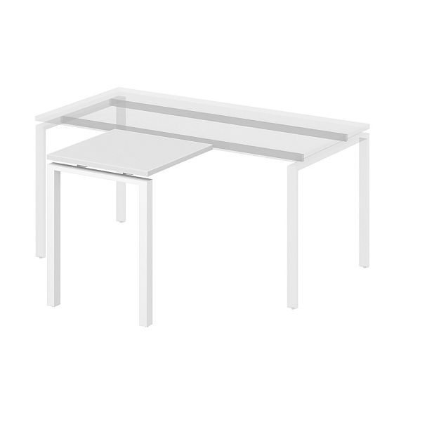 Стол приставной "Тандем-А"  ПК-ТНА-СТП60Х60-В2-1051 белый - Вид 1