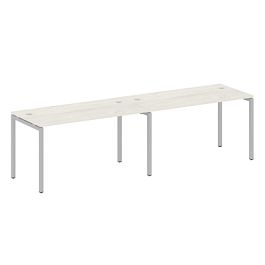 Metal System Quattro Р. ст. на 2 раб. места на П-образном м/к 40БП.СМ-2.3 Дуб наварра/Серый металл 2800*720*750 - Фото предпросмотра