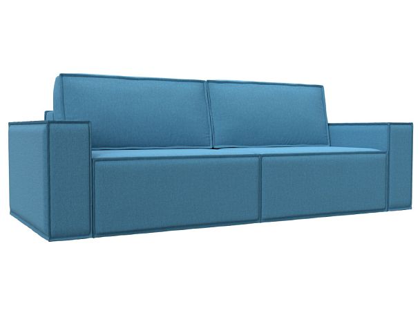 Диван прямой Куба Рогожка голубой - Вид 1