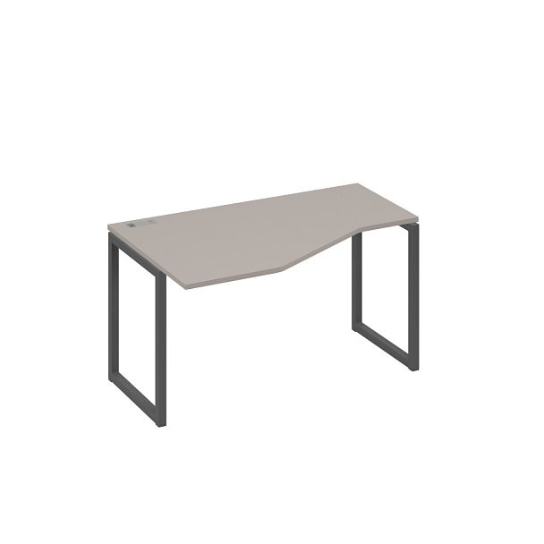 Стол эргономичный левый "Техно" на металлокаркасе QUATTRO A4 А4 Б4 053 БП мокко премиум / металлокаркас антрацит - Вид 1