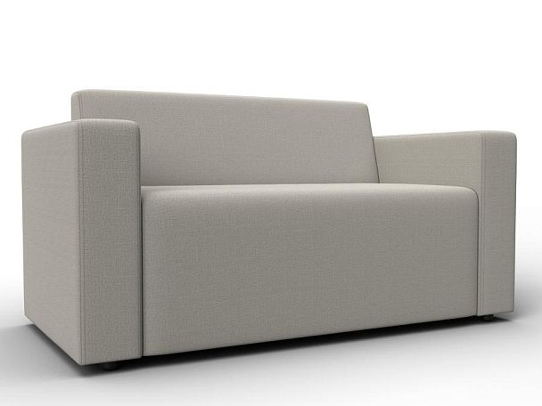 Диван прямой Лига-093 Рогожка бежевый - Вид 1