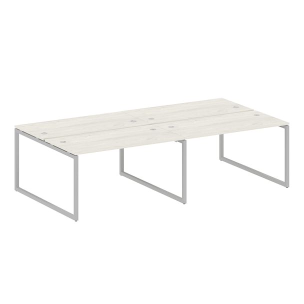 Metal System Quattro Р. ст. на 4 раб. места на О-образном м/к 40БО.СМ-4.3 Дуб наварра/Серый металл 2800*1475*750 - Вид 1