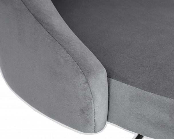 Стул барный DOBRIN JOSEPH BLACK (серый велюр (MJ9-75)) - Вид 7