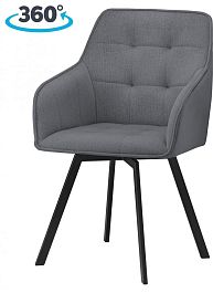 Кресло поворотное Мони Серый E86 / черный - Фото предпросмотра