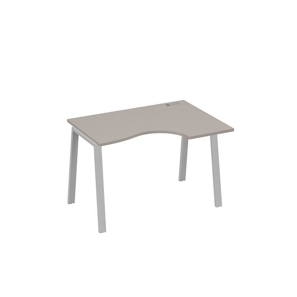 Стол эргономичный правый "Классика" на металлокаркасе TRE A4 А4 Б3 042 БП мокко премиум / металлокаркас серый - Вид 1