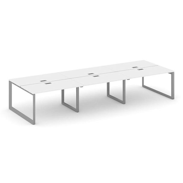 Style Project Next Рабочая станция двухсторонняя SN-59O.DRS-084 Белый/Металл Серый/Серебро Заглушка 4740*1632*750 - Вид 1