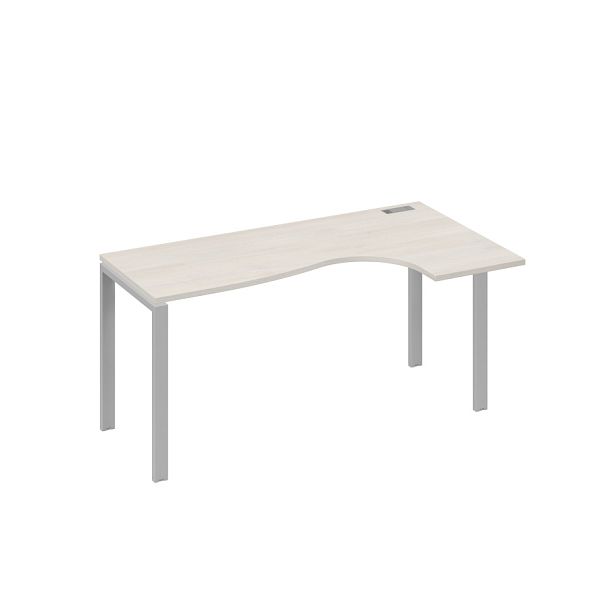 Стол эргономичный правый "Классика" на металлокаркасе UNO A4 А4 Б1 036 БП дуб / металлокаркас серый - Вид 1
