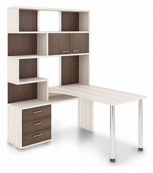 Стол компьютерный СР-420/130 Карамель/Шамони левый - Вид 1