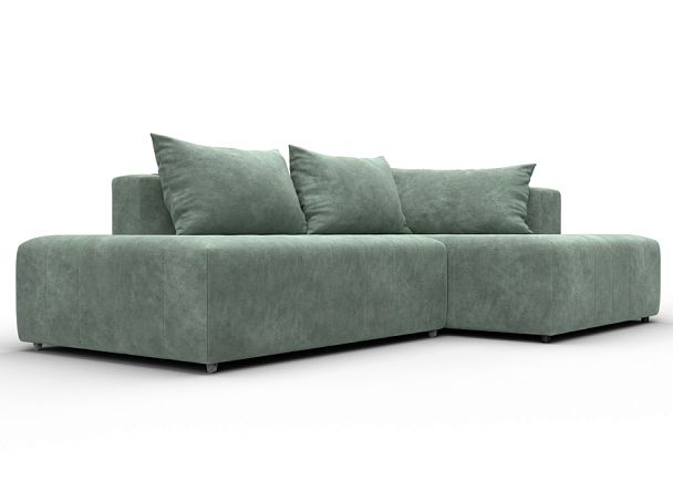 Диван угловой Лига-103 НПБ угол правый Велюр зеленый - Вид 3