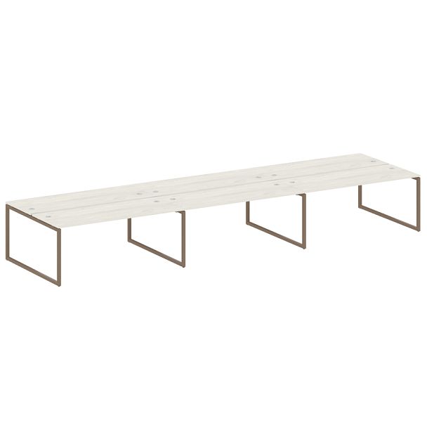 Metal System Quattro Р. ст. на 6 раб. места на О-образном м/к 40БО.СМ-6.5 Дуб наварра/Мокко металл 5400*1475*750 - Вид 1