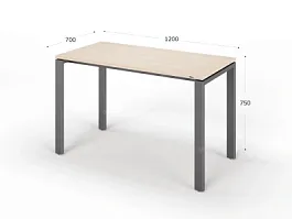 UNITY РМС7-12 ДУБ СОНОМА Стол на металлокаркасе прямой 1200х700х750 - Фото предпросмотра