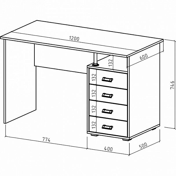 Стол письменный Имидж-51 - Вид 2