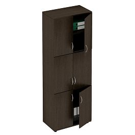 Шкаф для документов 6-дверный Формула ФР 377-1 венге темный - Фото предпросмотра