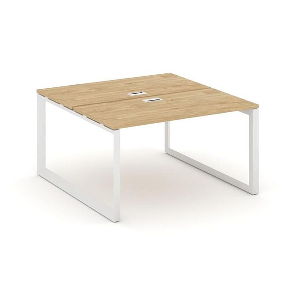 Style Project Next Рабочая станция двухсторонняя SN-59O.DRS-023 Тиквуд Светлый/Металл Белый/Белый Заглушка 1380*1632*750 - Вид 1