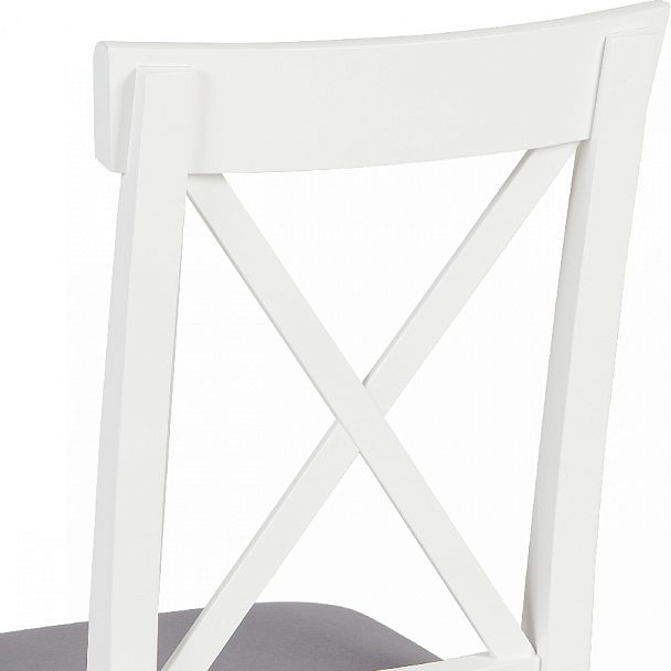 Комплект деревянных стульев с мягким сиденьем Бергольф Белый/Серый велюр, 3 шт. - Вид 10