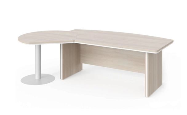 Стол руководителя с брифингом L,R 2550 Берлин Береза Майнау СРБ 20-150 - Вид 2