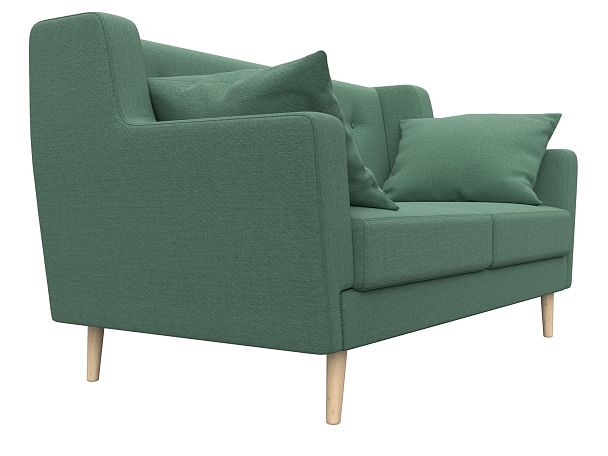 Диван кухонный прямой Брайтон 2 Рогожка зеленый - Вид 3