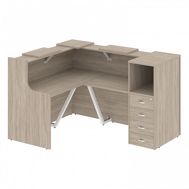 Ресепшн Г-образный "Onix" O.R-K-26 дуб аттик - Вид 1