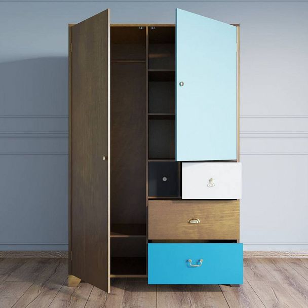 Шкаф 2-х створчатый с ящиками "Aquarelle" RE-45 - Вид 2