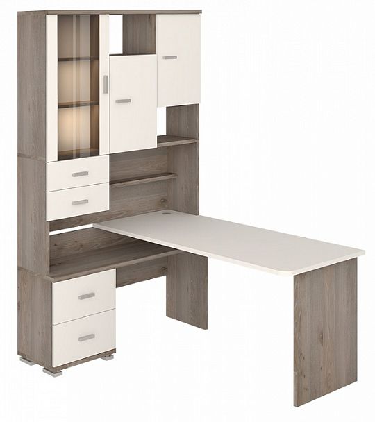 Стол компьютерный Домино СР-620/160 Белый/Нельсон левый - Вид 2