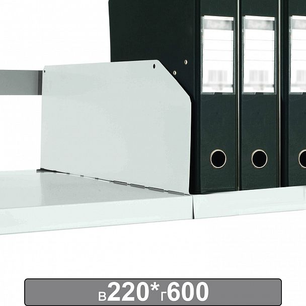 Разделитель к металлическому стеллажу, 600х220 мм, КОМПЛЕКТ 20 шт., К24199510603 - Вид 2