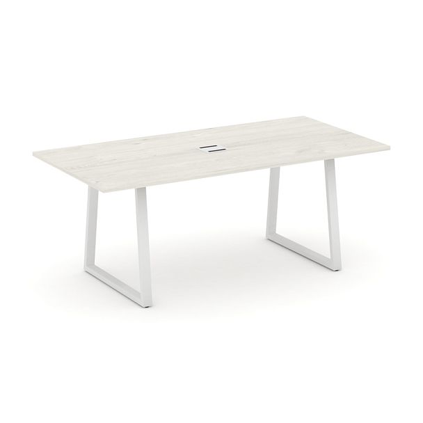 Style Project Direct Direct Стол переговорный SN-6T1.SPRG-198 Дуб Наварра/Металл Белый 1980*980*750 - Вид 1