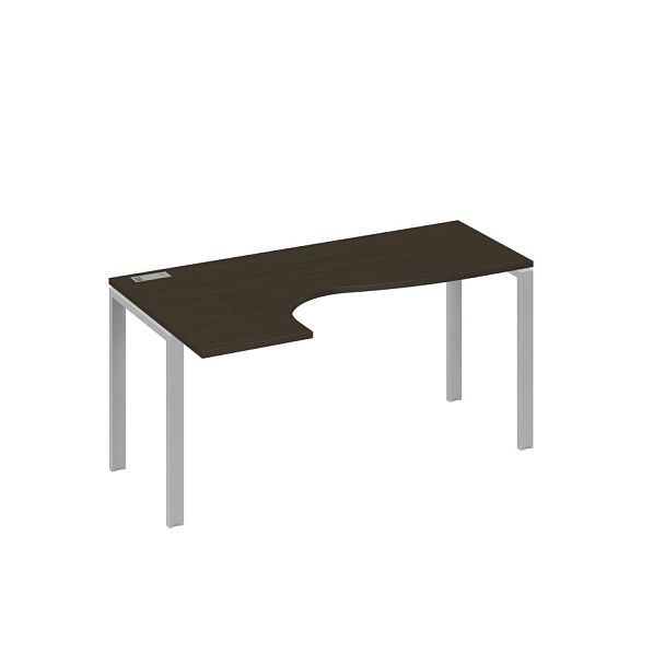 Стол эргономичный левый "Классика" на металлокаркасе UNO A4 А4 Б1 035 БП венге / металлокаркас серый - Вид 1