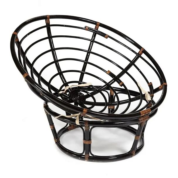 Кресло Папасан/Papasan (23/01 W) /с подушкой и ремешками/Antique brown (античный черно-коричневый) - Вид 9