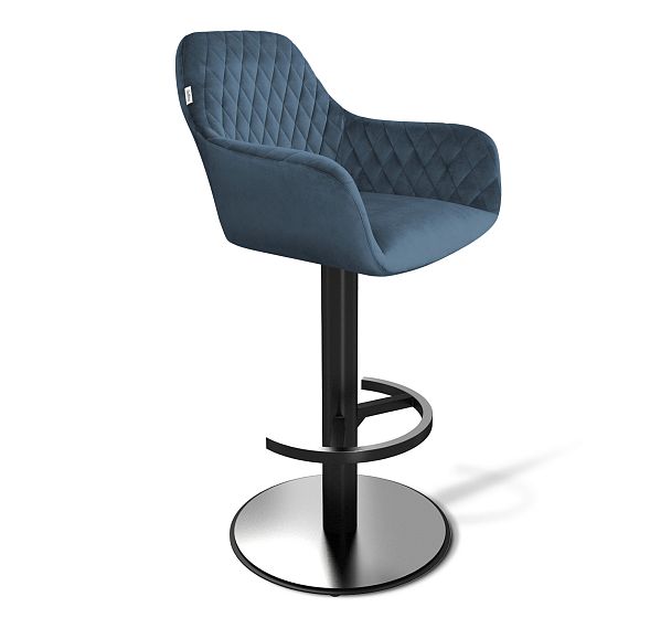 Стул барный Sheffilton SHT-ST38/S137 тихий океан/стальной/черный муар - Вид 2