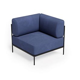 Rio Модуль угловой РСЕ-02 Velutto 48/Металл Черный 810*810*770 - Фото предпросмотра