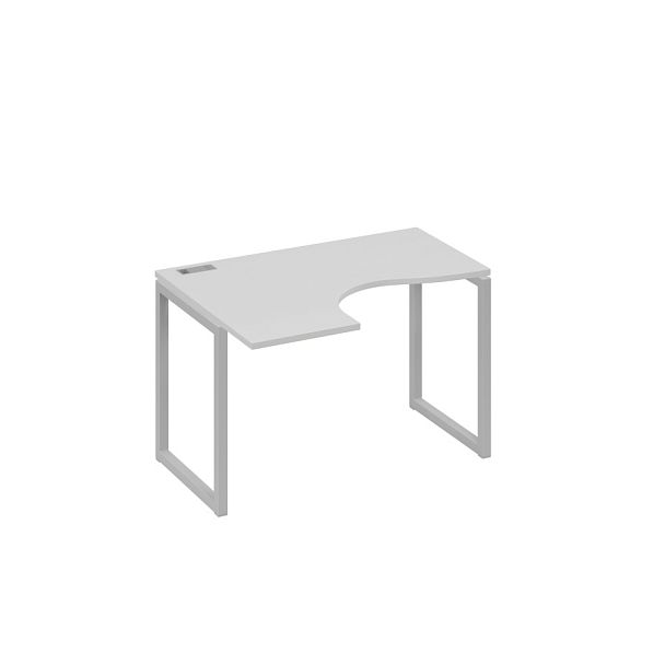Стол эргономичный левый "Классика" на металлокаркасе QUATTRO A4 А4 Б4 031 БП серый / металлокаркас серый - Вид 1