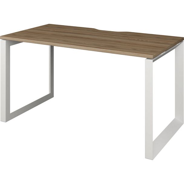 Стол на металлокаркасе НТМП.О-140 Дуб сафари/Белый 1400x730x750 Аргентум-МП - Вид 1