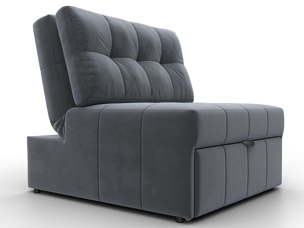 Кресло-кровать Лига-107 (80) Велюр серый - Вид 3