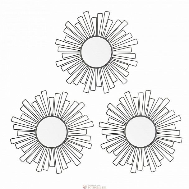 Набор из 3 зеркал настенных (25 см) Aviere 29230 - Вид 3