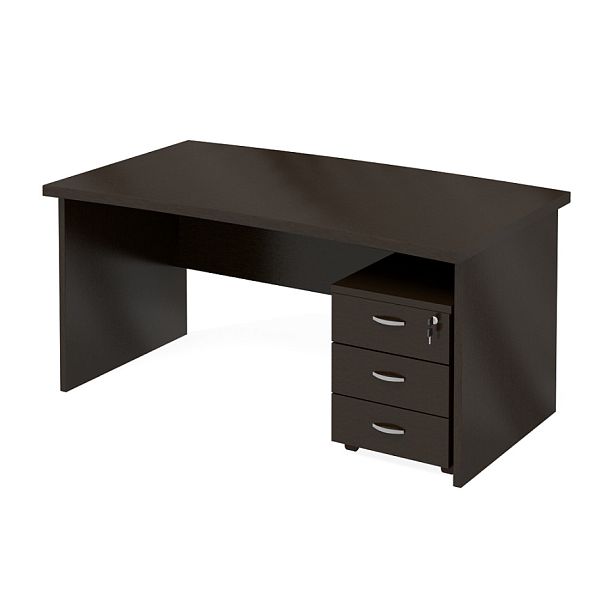 Стол рабочий+тумба мобильная "Лидер"  ПК-ЛДР-КОМП-В1-179 дуб ферраре - Вид 1