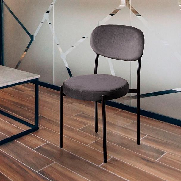 Стул Mason, бархат серый 27, стопируемый - Вид 7