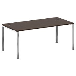 Metal System Direct Стол рабочий руководителя на П-обр. м/к БП.СРР-5.9 Венге/Нерж. сталь 1800*900*750 - Фото предпросмотра