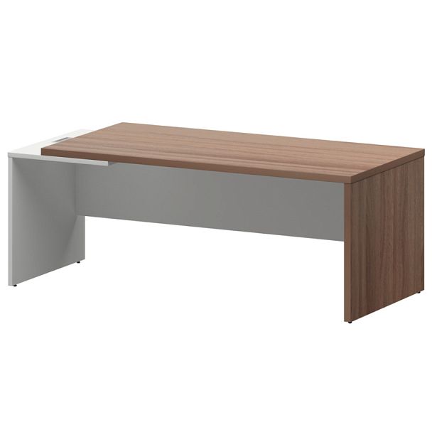 Стол руководителя левый KZ-20L Темный шимо/Белый 2000x900x750 Кортез - Вид 1