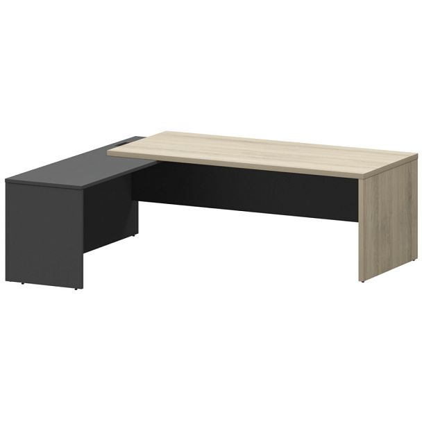 Стол руководителя левый KZP-22L Кронберг/Графит 2200x2000x750 Кортез - Вид 1