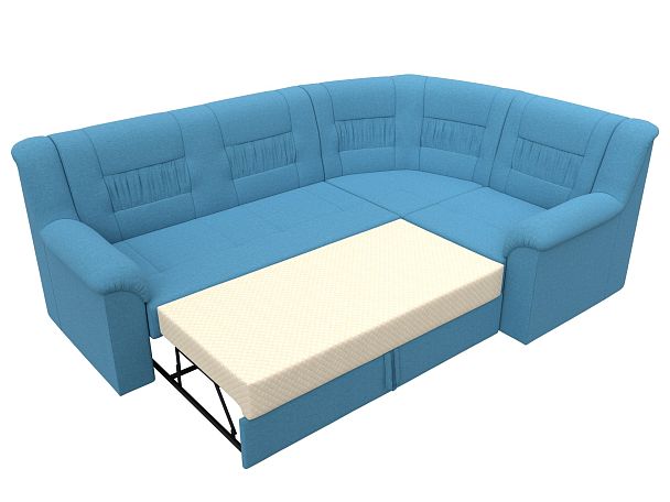 Диван угловой Карелия правый угол Рогожка голубой - Вид 7
